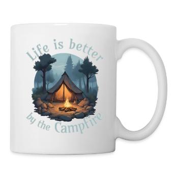 La vie est meilleure près du feu de camp - Mug blanc - blanc - Droite