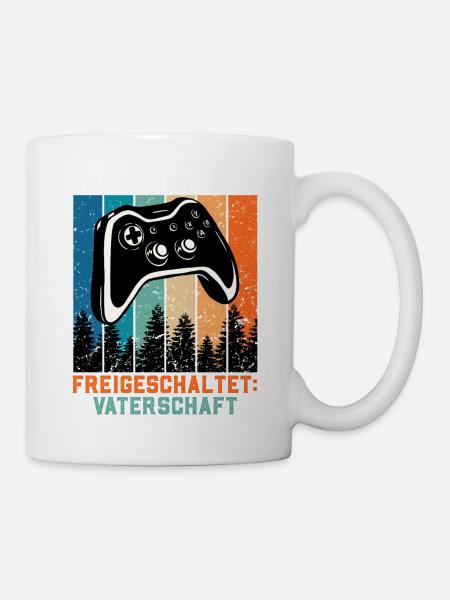 Bald Papa ERRUNGENSCHAFT FREIGESCHALTET Retro - Tasse - Weiß