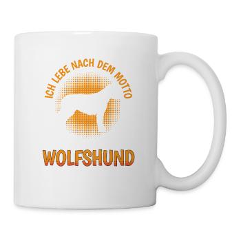 Was würde Irischer Wolfshund tun - Tasse - Weiß - Rechts