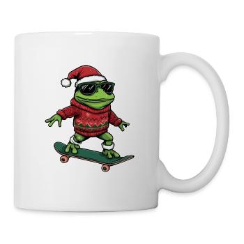 Frosch Weihnachten Lustig - Tasse - Weiß - Rechts