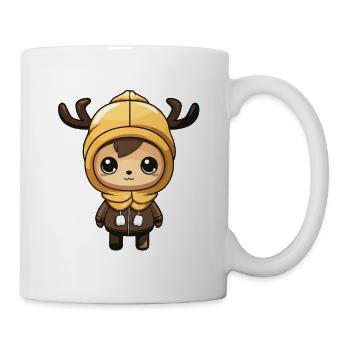 Reh Niedlich Comic Winter - Tasse - Weiß - Rechts