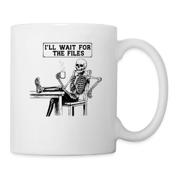 Waiting Skeleton Meme Project Manager Office - Mug - white - Right