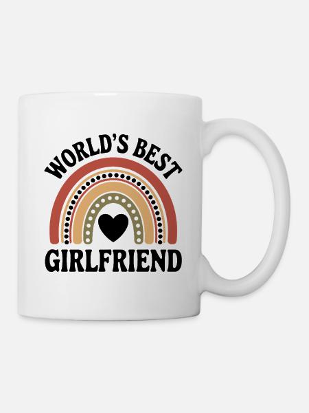 Weltbeste Freundin Regenbogen - Tasse - Weiß