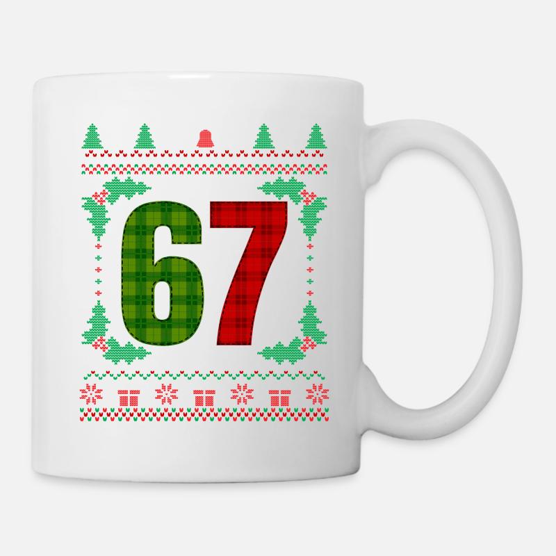 67 Memes Funny Gen Alpha Christmas - Mug - white