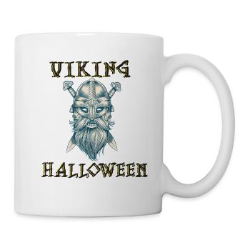 Viking Halloween Skull Design - Tasse - Weiß - Rechts