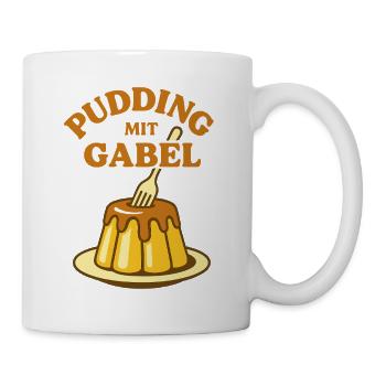 Pudding with fork - Mug - white - Right