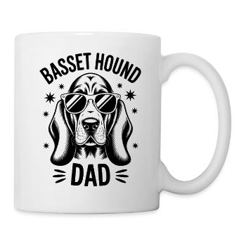 Basset Hound Saying Dad Fun Basset Hound Gift - Mug - white - Right