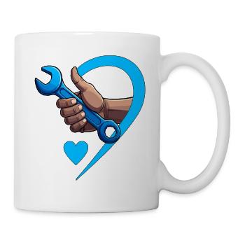 Wrench with HEART - Mug - white - Right