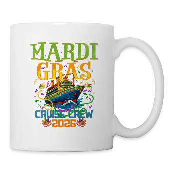 Mardi Gras Kreuzfahrt Crew 2026 - Tasse - Weiß - Rechts