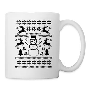 Funny XMas Design Ugly Christmas - Mug - white - Right