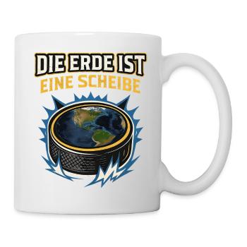Eishockey Spruch lustig Scheibe Puck - Mug - white - Right