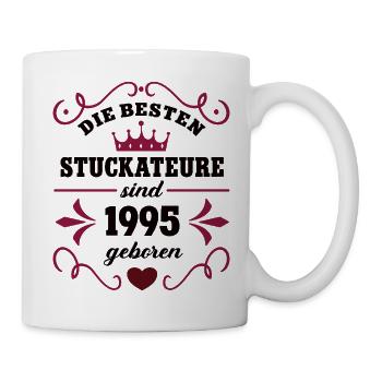 1995 Plasterer Birthday colleague plasterer - Mug - white - Right