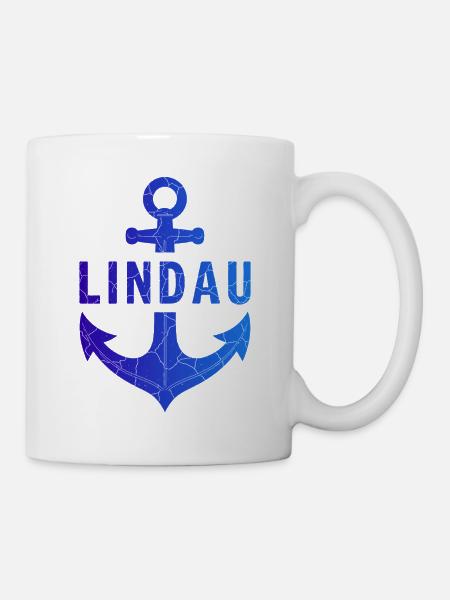 Anker Lindau Bodensee - Tasse - Weiß