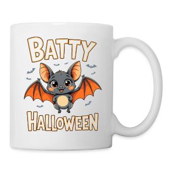 Fledermaus Halloween Kostüm süß Happy Batty - Tasse - Weiß - Rechts