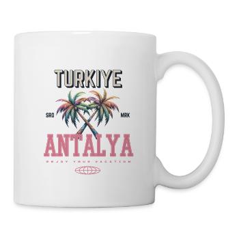 Antalya Türkei Palmen Design – Sommerurlaub - Tasse - Weiß - Rechts