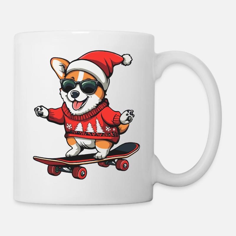 Corgi Dog Christmas Funny - Mug - white