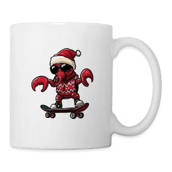 Hummer Krebs Weihnachten Lustig - Tasse - Weiß - Rechts