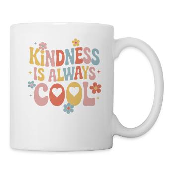 La gentillesse est toujours à la mode Fleurs colorées - Mug blanc - blanc - Droite