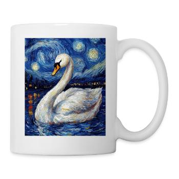 Swan Bird Van Gogh Style - Mug - white - Right