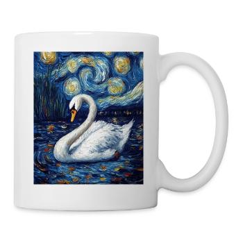 Swan Bird Van Gogh Style - Mug - white - Right