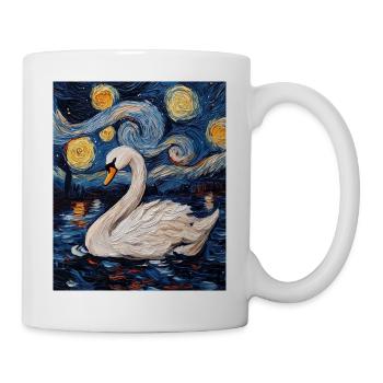 Swan Bird Van Gogh Style - Mug - white - Right