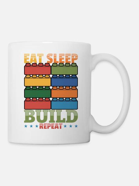 Building Blocks Kids Brick Builder - Tasse - Weiß