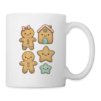 Fun and colorful gingerbread characters - Mug - white - Right