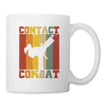 Silhouette einer Karatefrau – Combat Contact  - Tasse - Weiß - Rechts