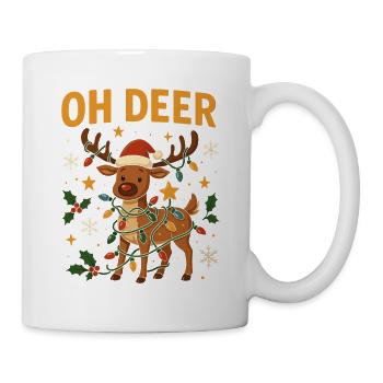 Cute Reindeer Christmas Design - Mug - white - Right