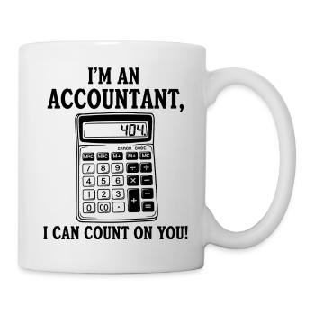 Graphique du comptable Comptez sur vous - Mug blanc - blanc - Droite