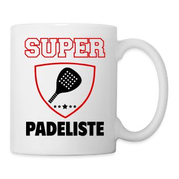 Super Padelist, Vatertag, Weihnachten - Tasse - Weiß - Rechts