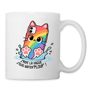 Waterplouf Katze Handy! - Tasse - Weiß - Rechts