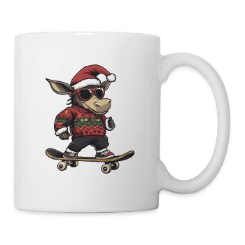 Esel Weihnachten Lustig - Tasse - Weiß - Rechts
