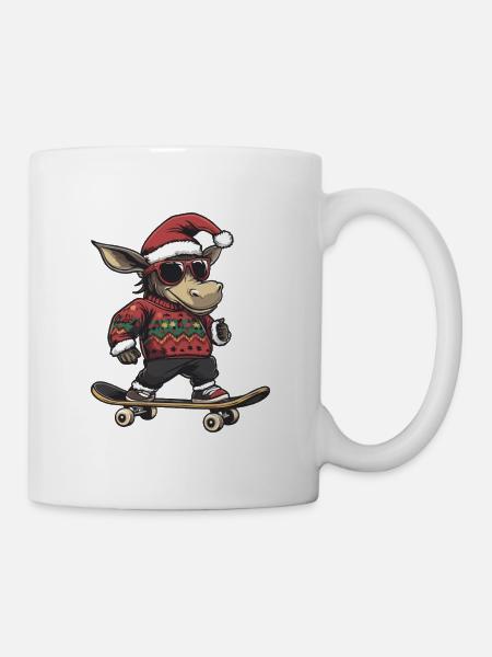 Esel Weihnachten Lustig - Tasse - Weiß