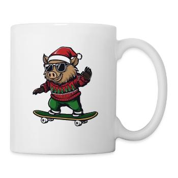 Pig Christmas Funny Wild Boar - Mug - white - Right