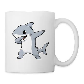 Requin mignon | Tamponner - Mug blanc - blanc - Droite