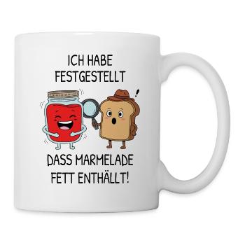 Detective bread and fruit jar with funny saying - Mug - white - Right