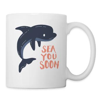 Nautic Design Dolphin Sea See You Soon - Mug - white - Right
