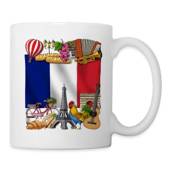 Frankreich - Tasse - Weiß - Rechts