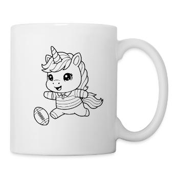 Unicorn American Football - Mug - white - Right