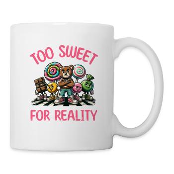 Zuckerlaune Perfektes Geschenk Süßigkeiten - Tasse - Weiß - Rechts