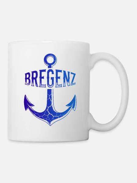 Anker Bregenz Bodensee Österreich - Tasse - Weiß