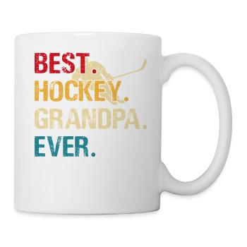 Hockey Opa Eishockey Eishockeyspieler Geschenk - Tasse - Weiß - Rechts