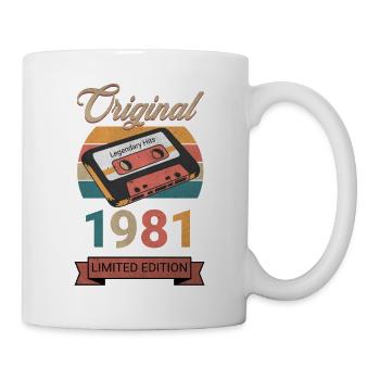 Original 1981 Limited Edition Geburtstag Geschenk - Tasse - Weiß - Rechts