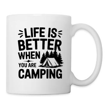 Das Leben im Wohnmobil ist besser beim Camping - Tasse - Weiß - Rechts