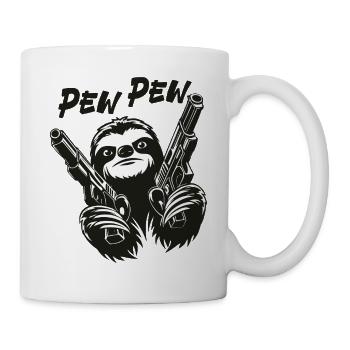 Pew Pew Sloth Faultier - Mug - white - Right