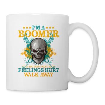 Boomer Skull Saying Shirt - Mug - white - Right