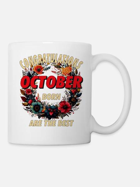 CONGRATULATIONS OCTOBER - Tasse - Weiß