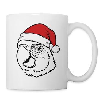 Parrot Christmas Santa Hat Design - Mug - white - Right