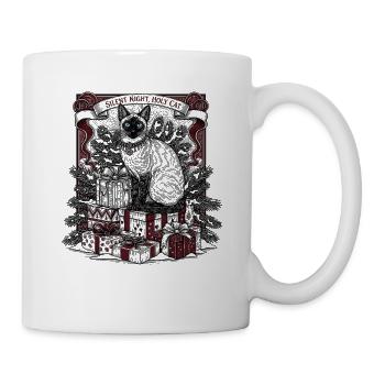 Stille Nacht Katze Geschenke - Tasse - Weiß - Rechts